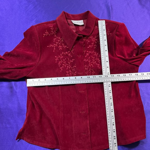 VTG๐ Karin Stevens Faux Suede Dress with Jacket backside it has a long Slit - Picture 12 of 16